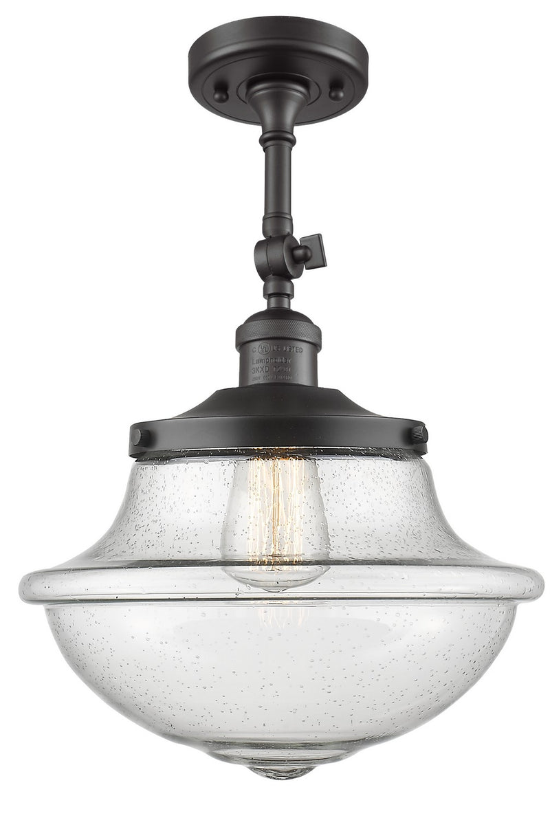 Innovations 201F-OB-G544-LED LED Semi-Flush Mount, Oil Rubbed Bronze