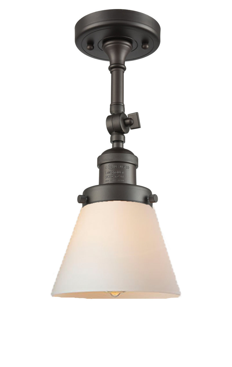 Innovations 201F-OB-G61-LED LED Semi-Flush Mount, Oil Rubbed Bronze