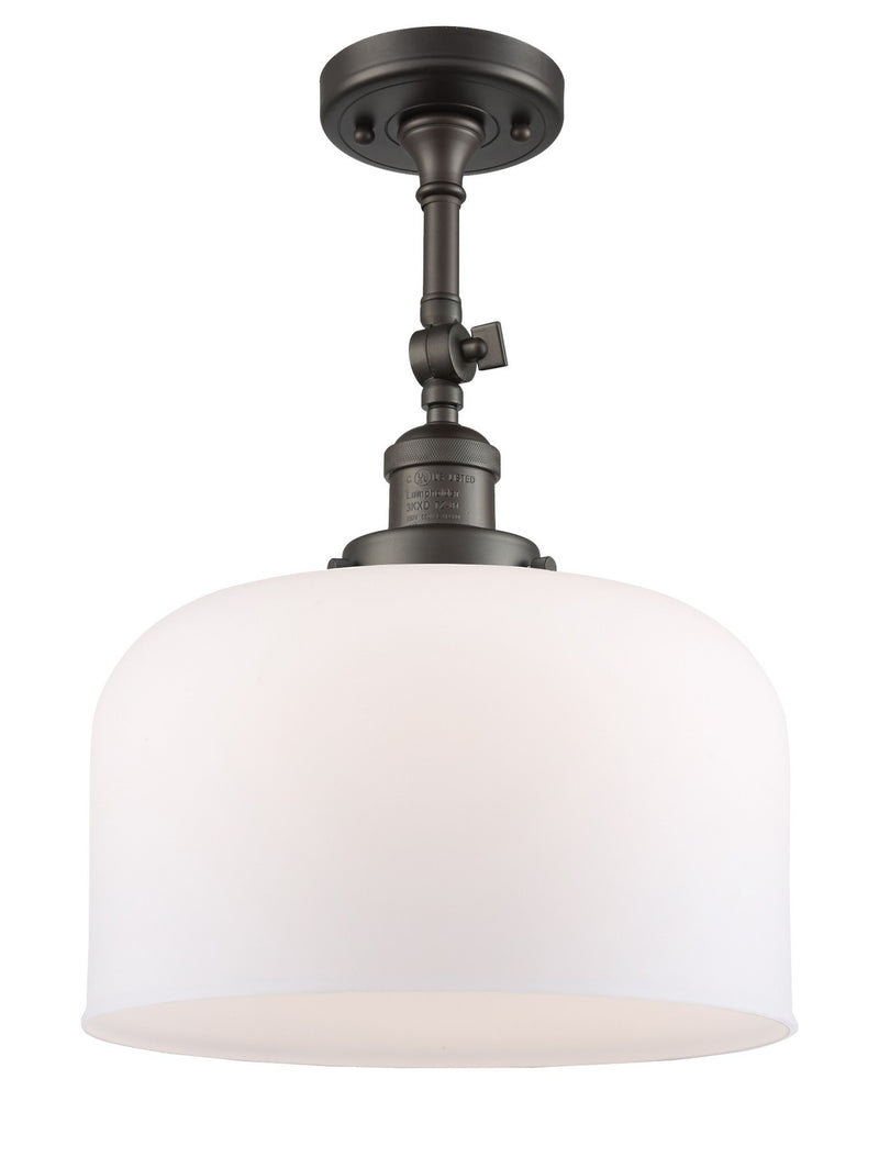 Innovations 201F-OB-G71-L One Light Semi-Flush Mount, Oil Rubbed Bronze