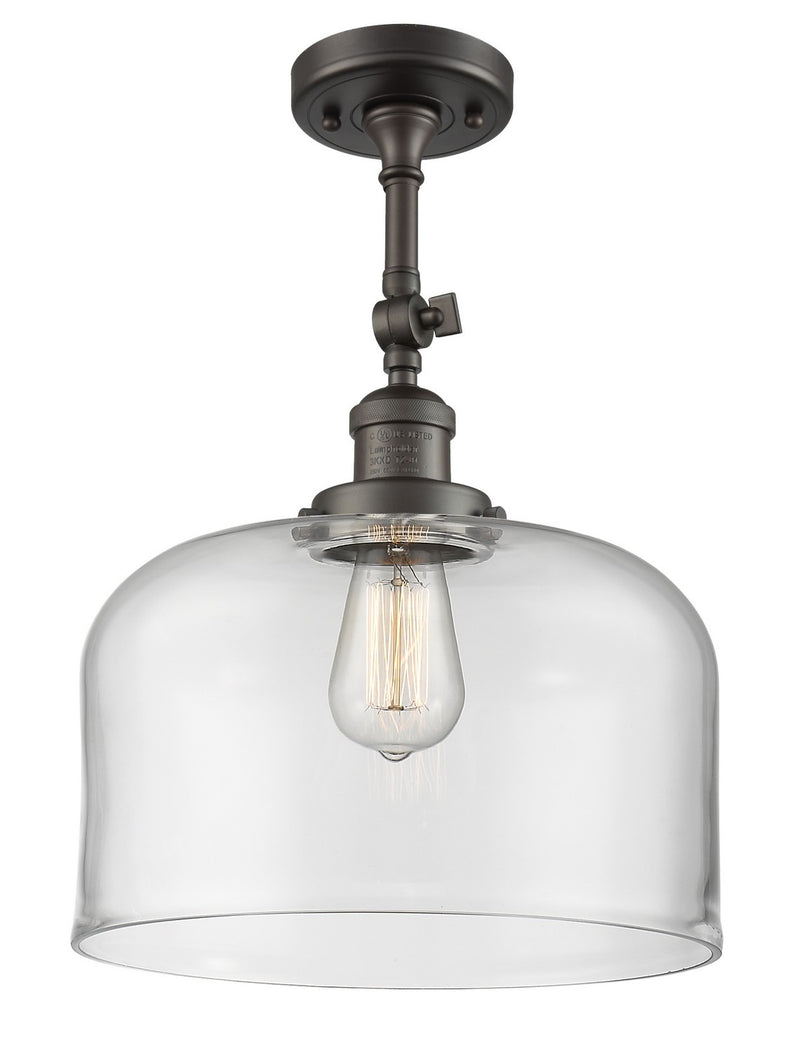 Innovations 201F-OB-G72-L One Light Semi-Flush Mount, Oil Rubbed Bronze