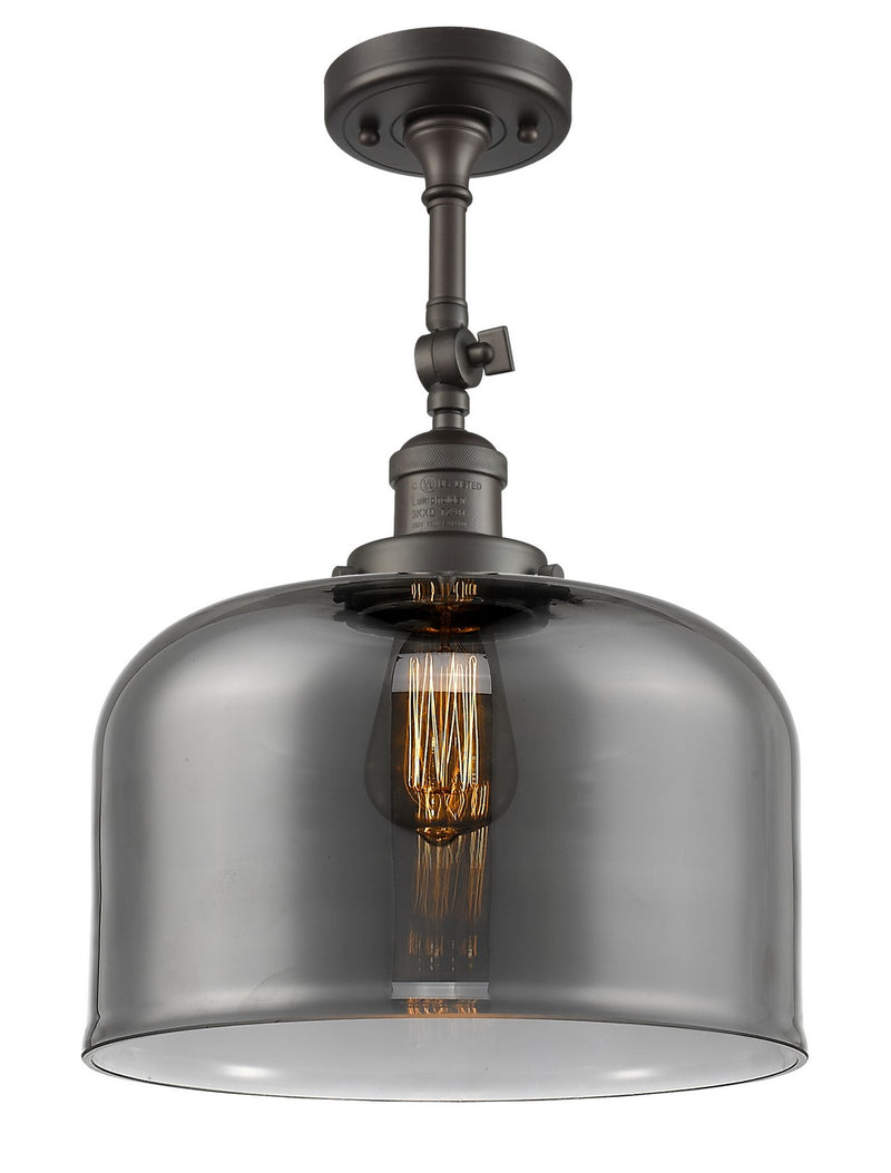 Innovations 201F-OB-G73-L One Light Semi-Flush Mount, Oil Rubbed Bronze