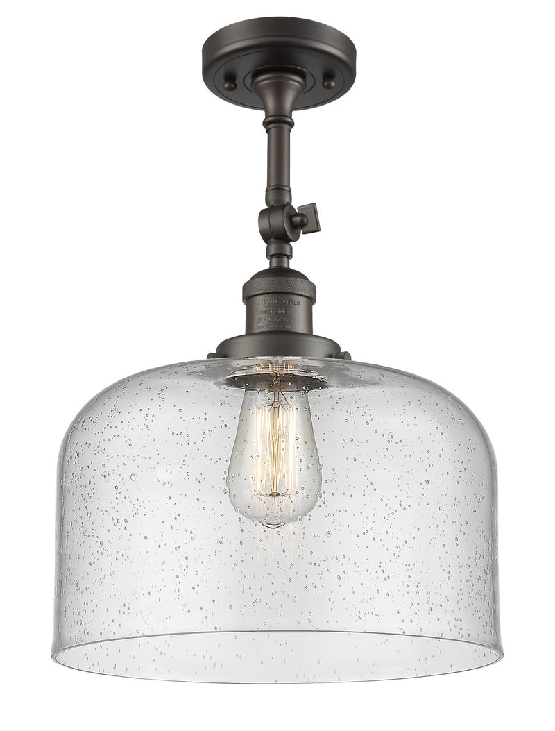 Innovations 201F-OB-G74-L-LED LED Semi-Flush Mount, Oil Rubbed Bronze