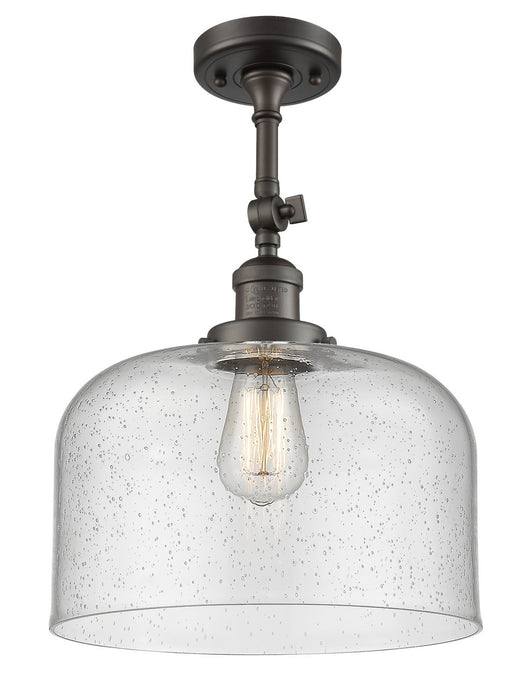 Innovations 201F-OB-G74-L-LED LED Semi-Flush Mount, Oil Rubbed Bronze
