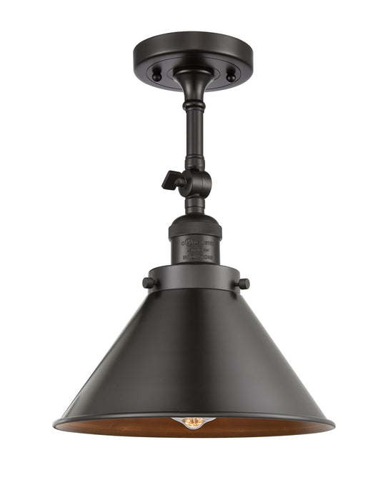 Innovations 201F-OB-M10-OB One Light Semi-Flush Mount, Oil Rubbed Bronze