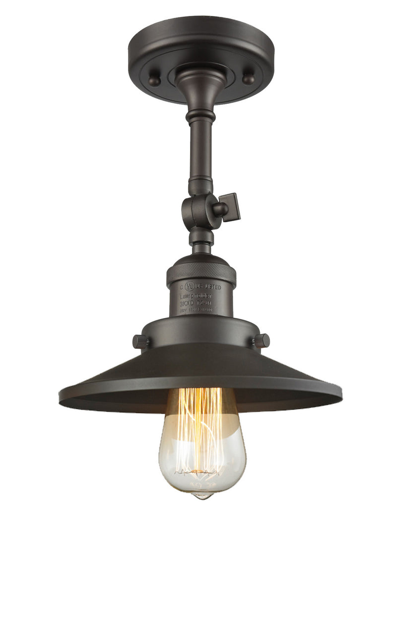 Innovations 201F-OB-M5-LED LED Semi-Flush Mount, Oil Rubbed Bronze