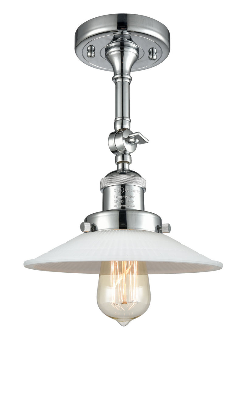 Innovations 201F-PC-G1 One Light Semi-Flush Mount, Polished Chrome