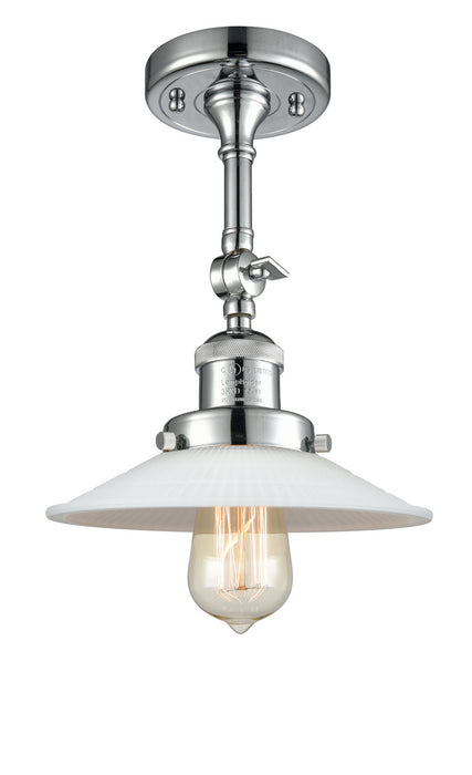 Innovations 201F-PC-G1 One Light Semi-Flush Mount, Polished Chrome