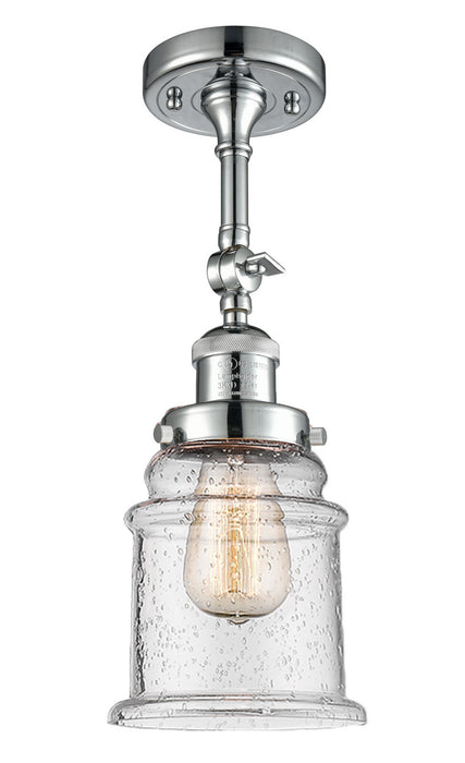 Innovations 201F-PC-G184-LED LED Semi-Flush Mount, Polished Chrome