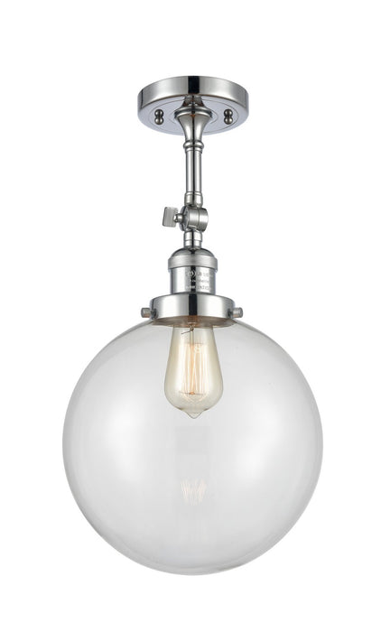 Innovations 201F-PC-G202-10-LED LED Semi-Flush Mount, Polished Chrome