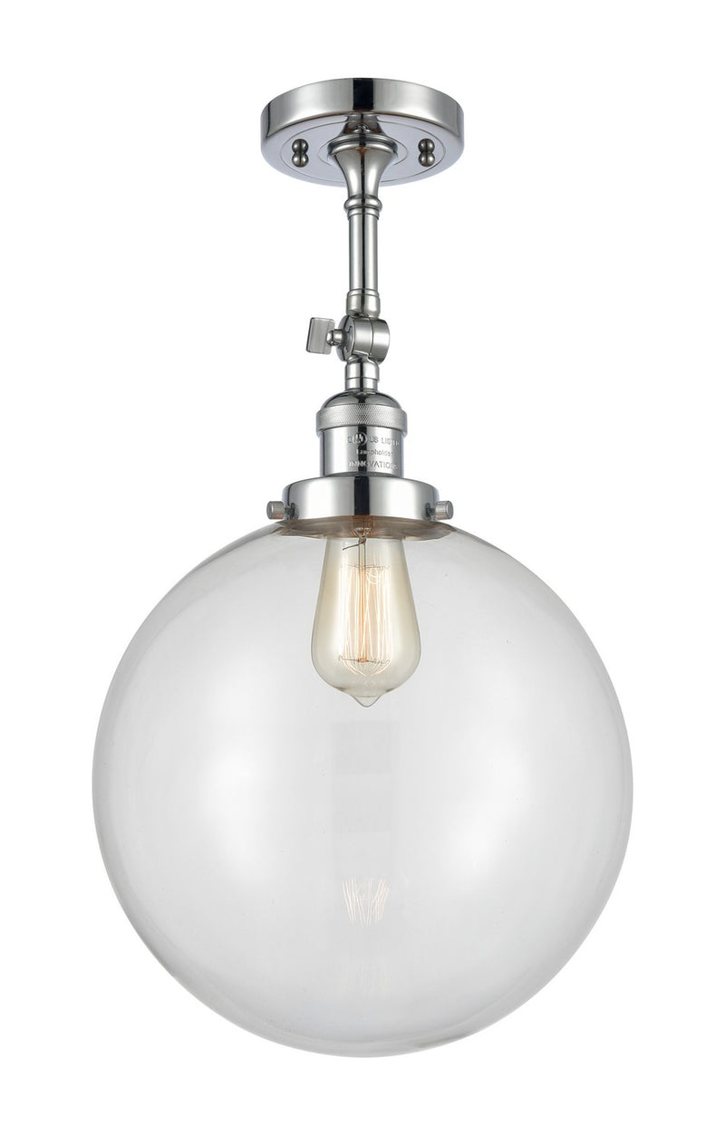 Innovations 201F-PC-G202-12-LED LED Semi-Flush Mount, Polished Chrome