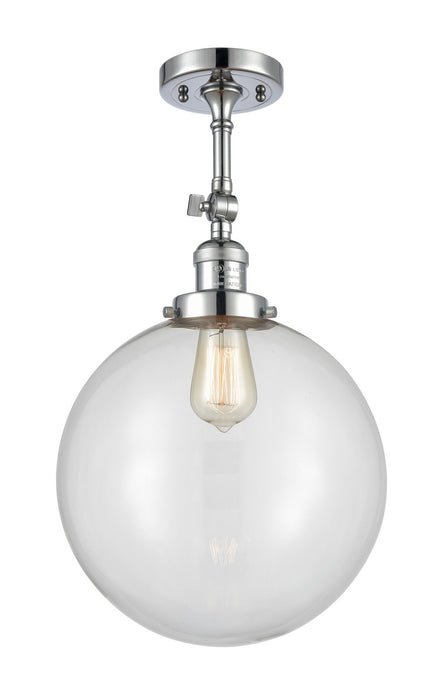 Innovations 201F-PC-G202-12-LED LED Semi-Flush Mount, Polished Chrome