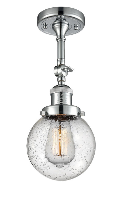 Innovations 201F-PC-G204-6-LED LED Semi-Flush Mount, Polished Chrome