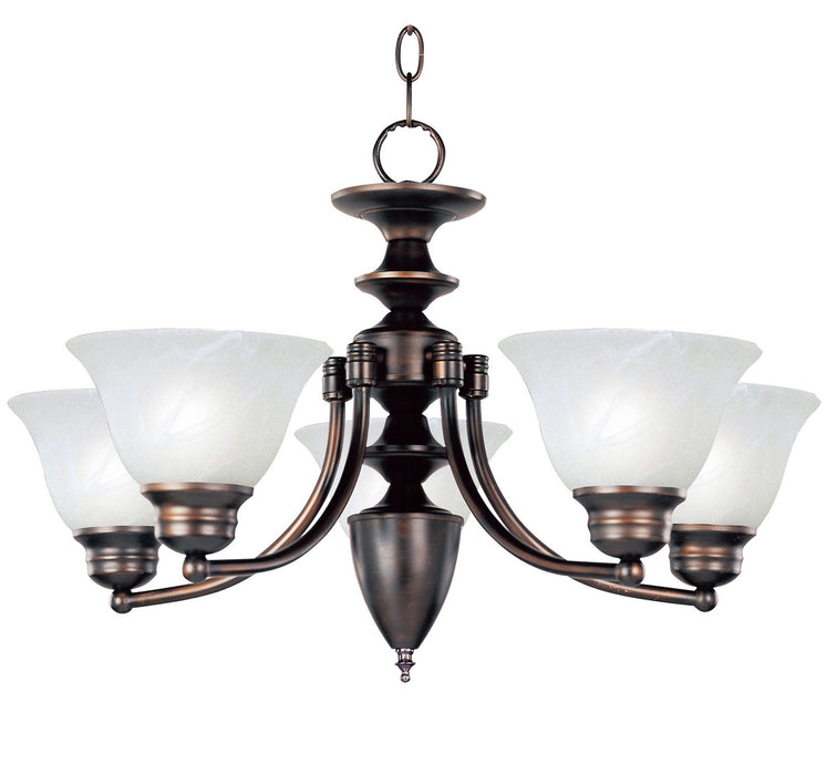 Maxim 2699MROI Five Light Chandelier, Oil Rubbed Bronze