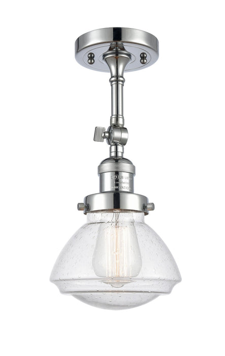 Innovations 201F-PC-G324-LED LED Semi-Flush Mount, Polished Chrome