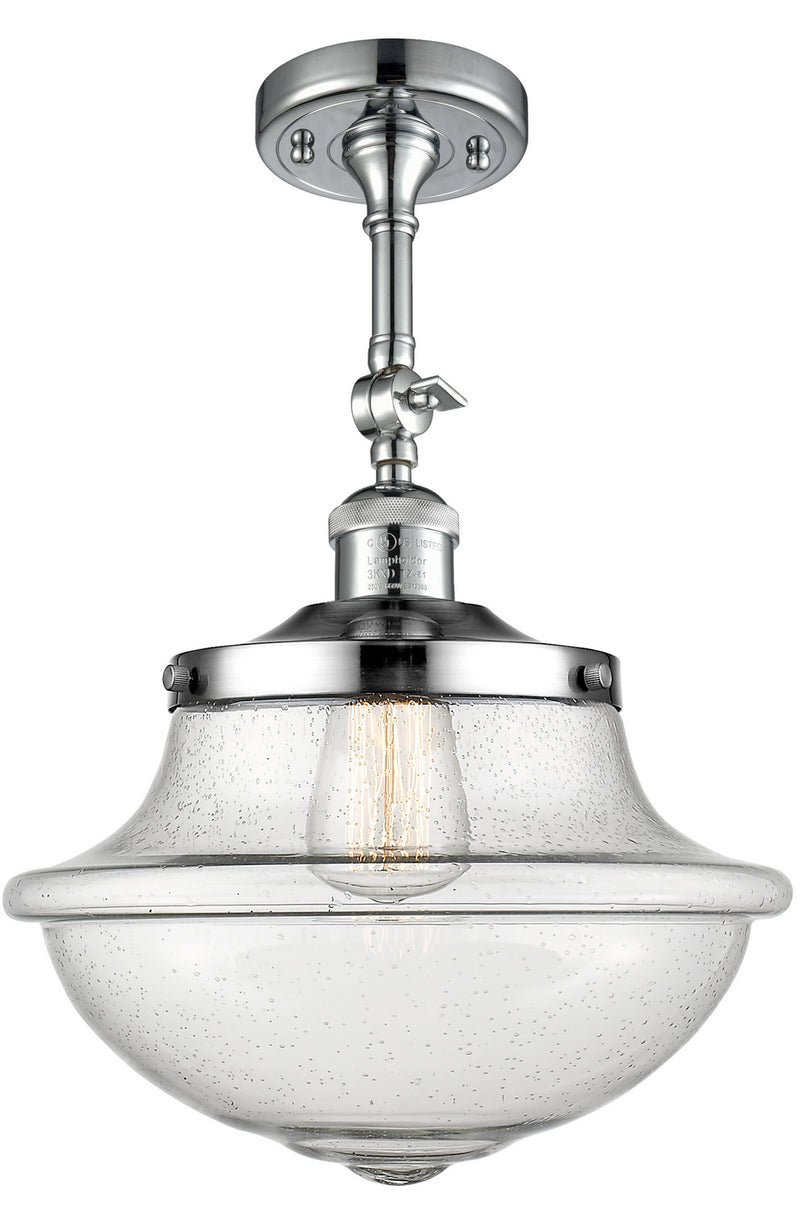 Innovations 201F-PC-G544 One Light Semi-Flush Mount, Polished Chrome