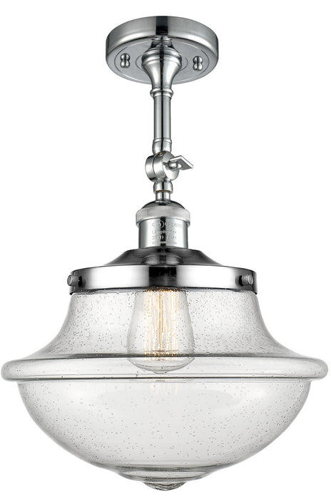 Innovations 201F-PC-G544 One Light Semi-Flush Mount, Polished Chrome