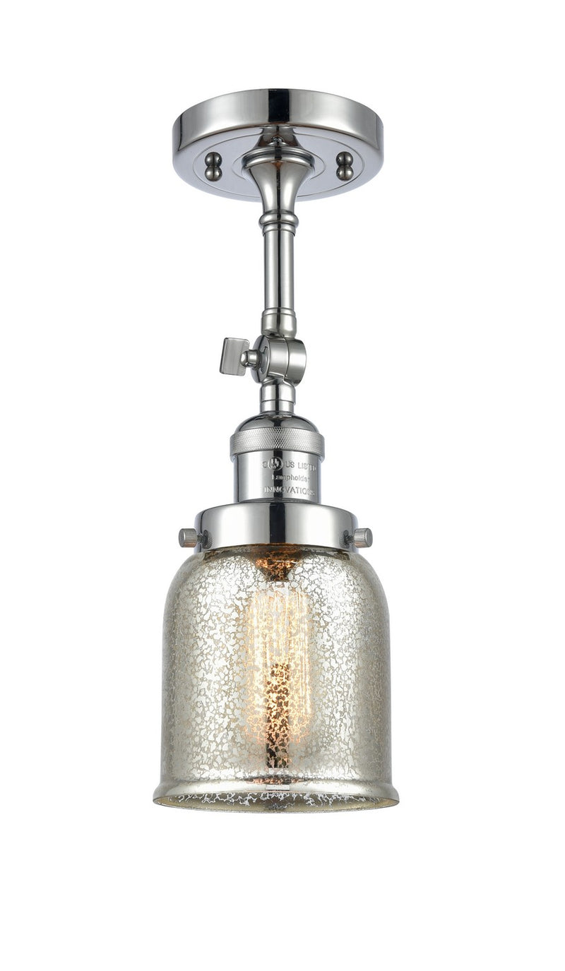 Innovations 201F-PC-G58 One Light Semi-Flush Mount, Polished Chrome