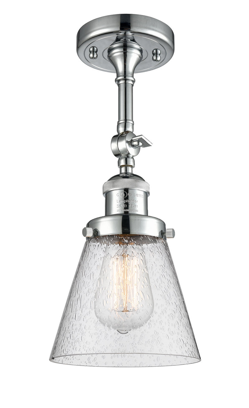 Innovations 201F-PC-G64-LED LED Semi-Flush Mount, Polished Chrome