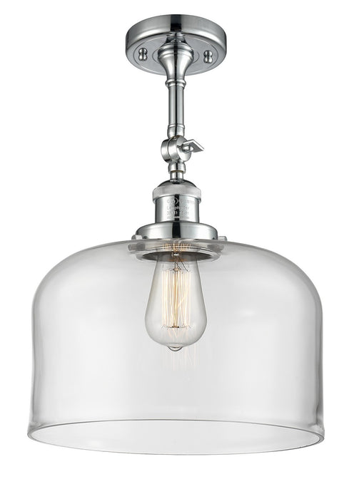 Innovations 201F-PC-G72-L One Light Semi-Flush Mount, Polished Chrome