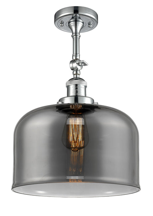 Innovations 201F-PC-G73-L One Light Semi-Flush Mount, Polished Chrome