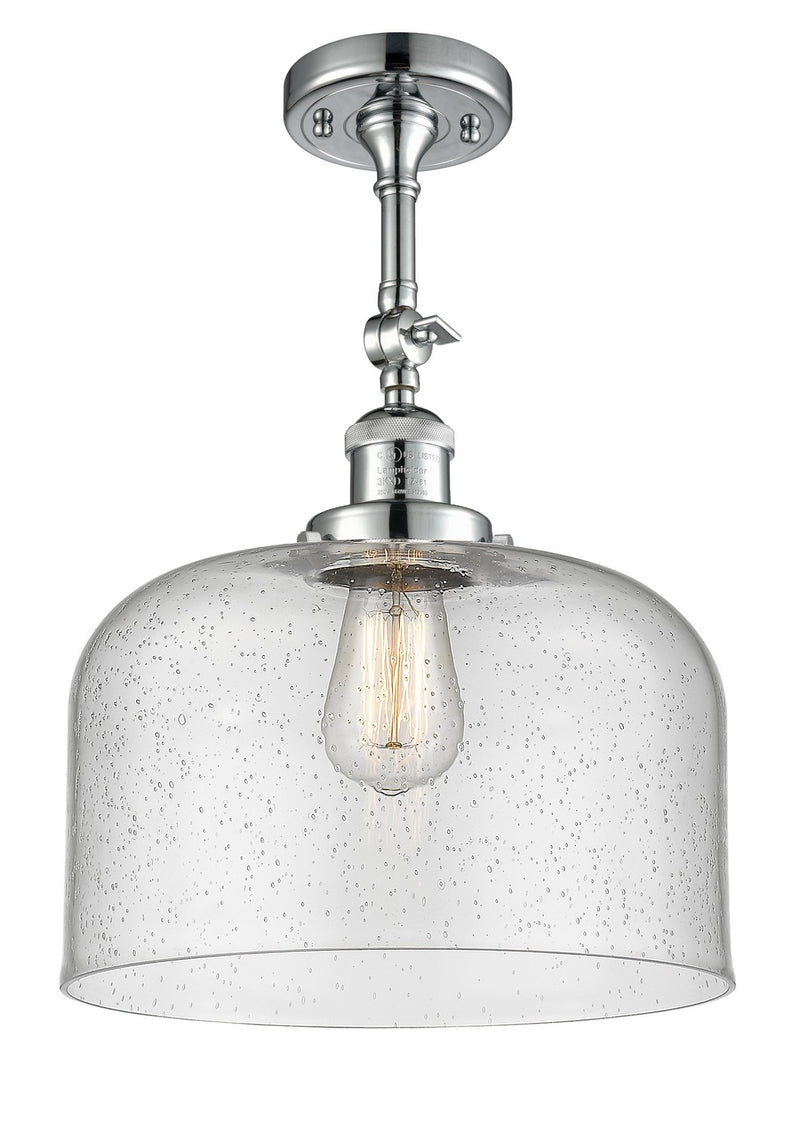 Innovations 201F-PC-G74-L-LED LED Semi-Flush Mount, Polished Chrome