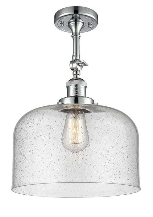 Innovations 201F-PC-G74-L-LED LED Semi-Flush Mount, Polished Chrome