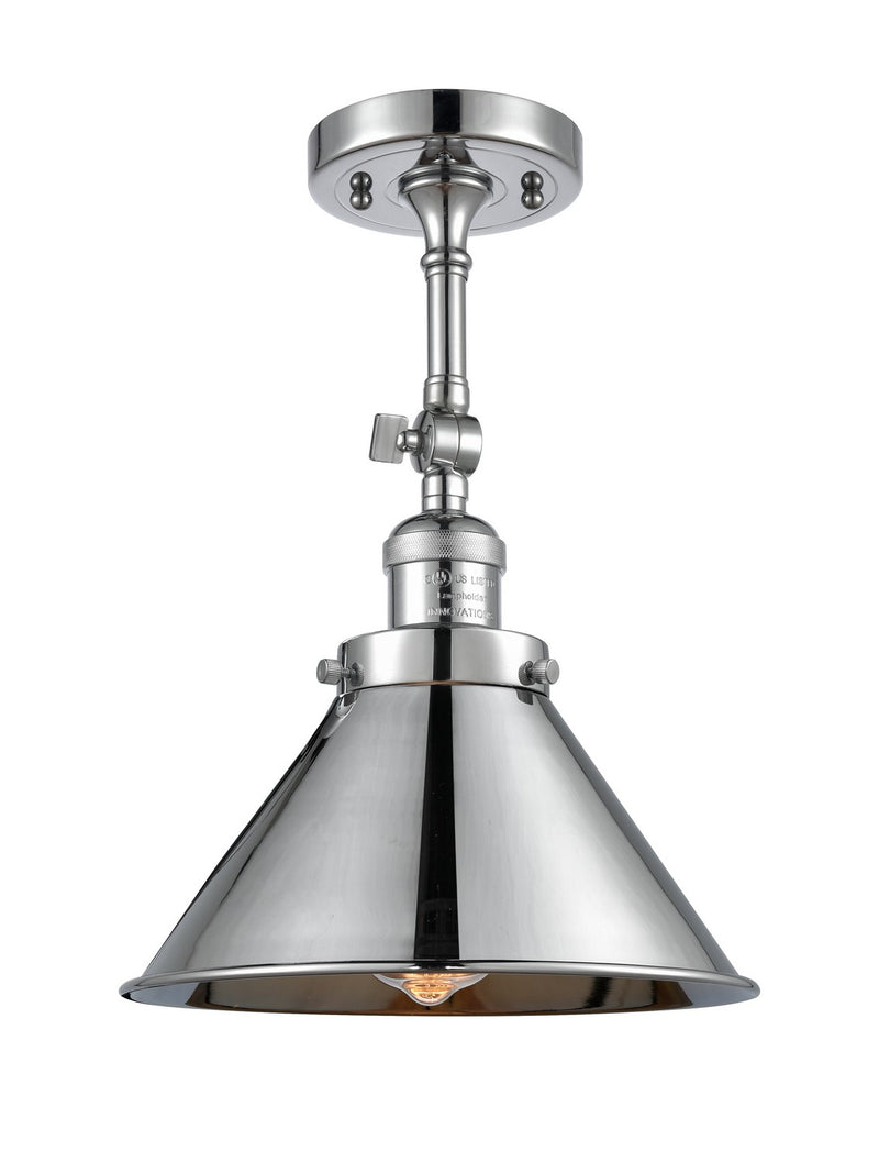 Innovations 201F-PC-M10-PC-LED LED Semi-Flush Mount, Polished Chrome