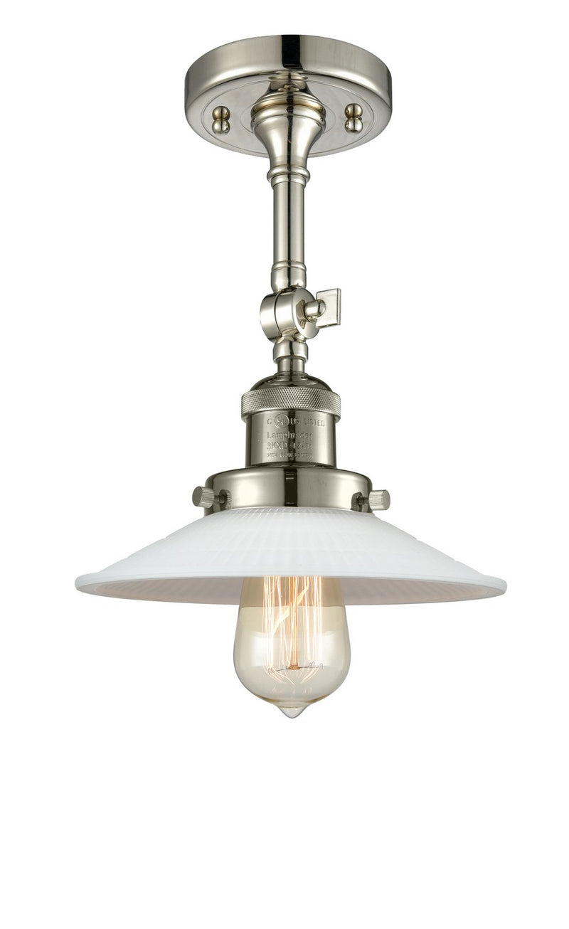Innovations 201F-PN-G1-LED LED Semi-Flush Mount, Polished Nickel