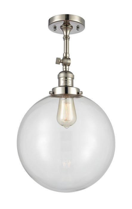 Innovations 201F-PN-G202-12-LED LED Semi-Flush Mount, Polished Nickel