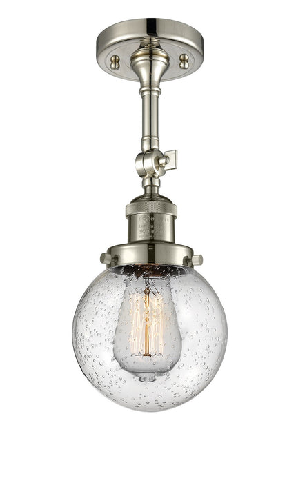 Innovations 201F-PN-G204-6-LED LED Semi-Flush Mount, Polished Nickel