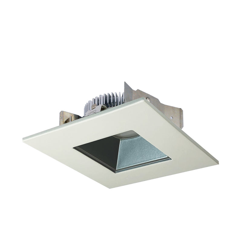 Nora Lighting NLCBS-4568535PW 4" Shallow Hl Sq Regres, Pewter / White