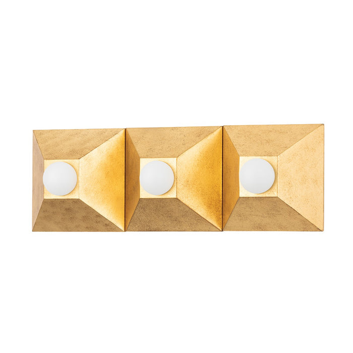 Corbett Lighting 325-03-VGL Three Light Bath And Vanity, Vintage Gold Leaf