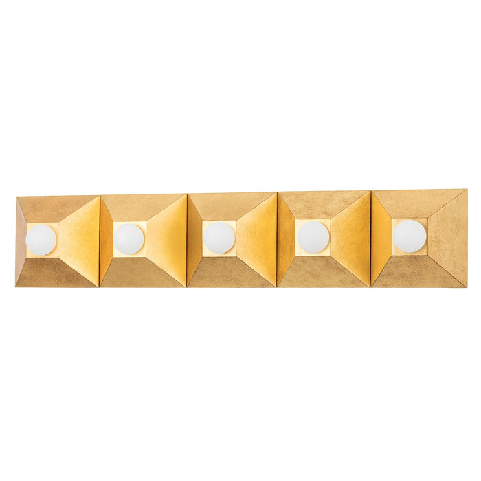 Corbett Lighting 325-05-VGL Five Light Bath And Vanity, Vintage Gold Leaf