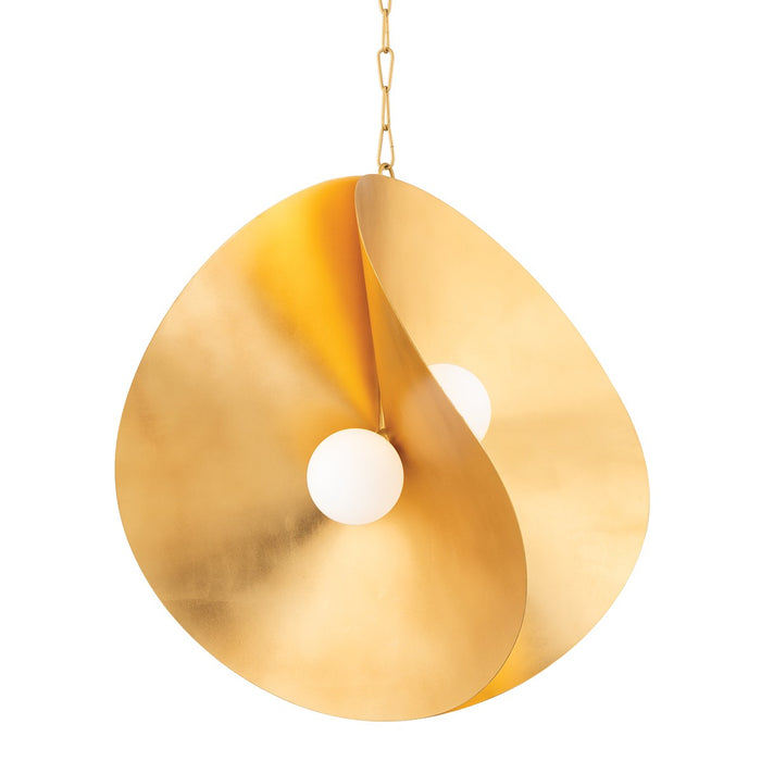 Corbett Lighting 330-30-GL LED Pendant, Gold Leaf