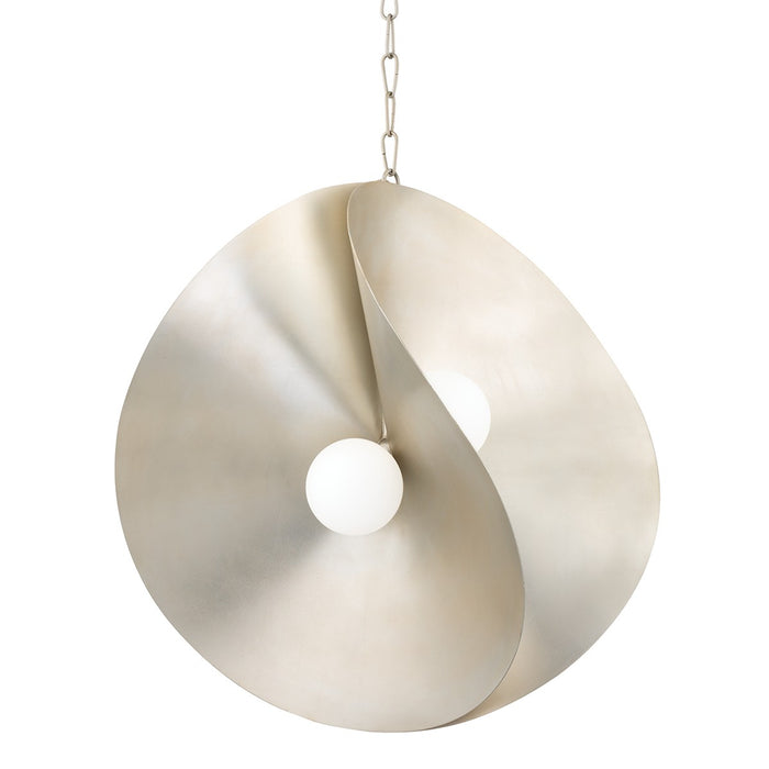 Corbett Lighting 330-30-WSL LED Pendant, Warm Silver Leaf