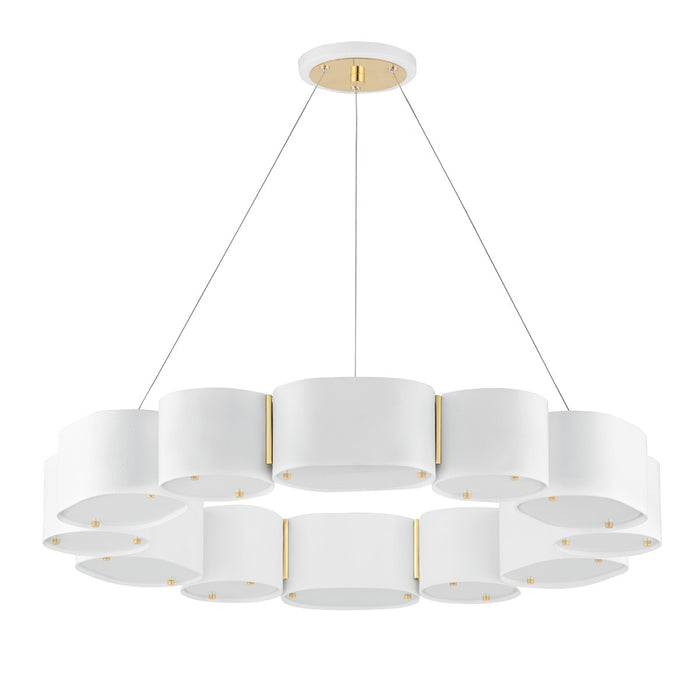Corbett Lighting 393-30-SWH/VB 12 Light Chandelier, Soft White/Vintage Brass