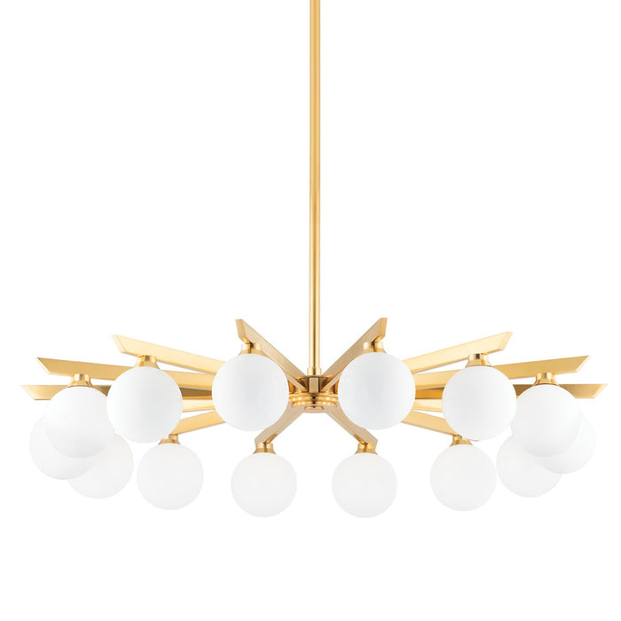 Corbett Lighting 402-14-VB LED Chandelier, Vintage Brass