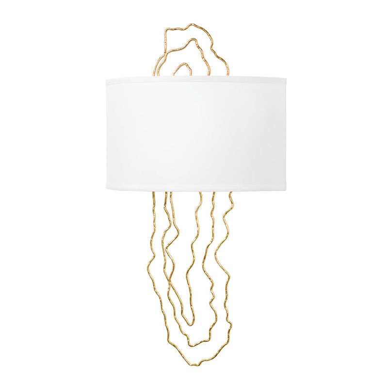 Corbett Lighting 404-02-VGL Two Light Wall Sconce, Vintage Gold Leaf