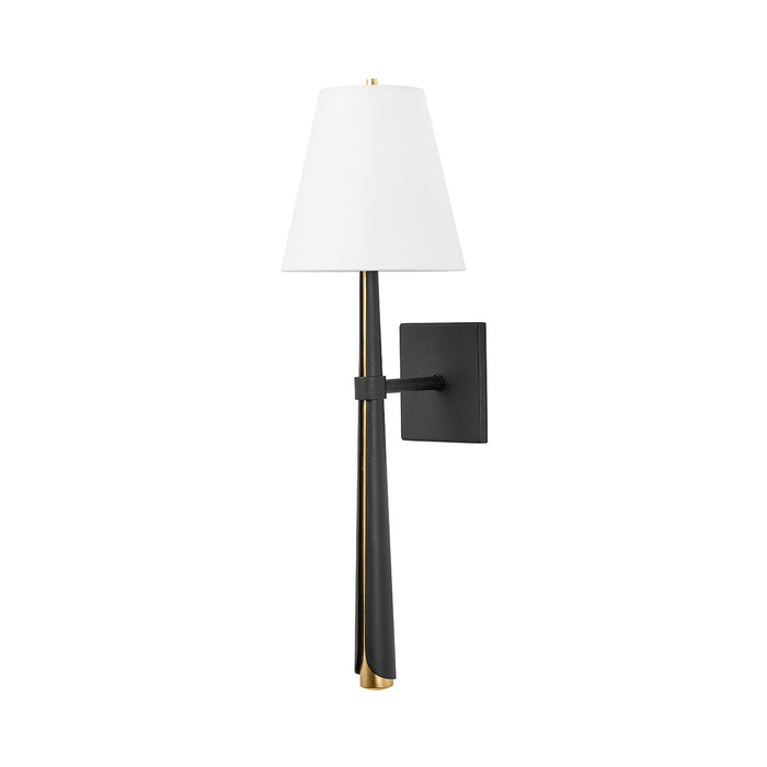 Corbett Lighting 405-01-VGL/TBK One Light Wall Sconce, Vintage Gold Leaf/Textured Black