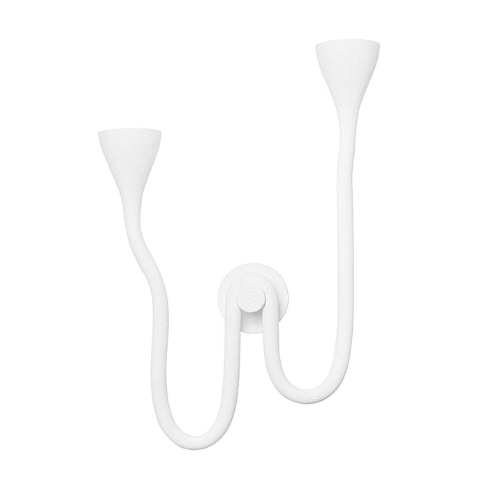 Corbett Lighting 406-02-GSW Two Light Wall Sconce, Gesso White
