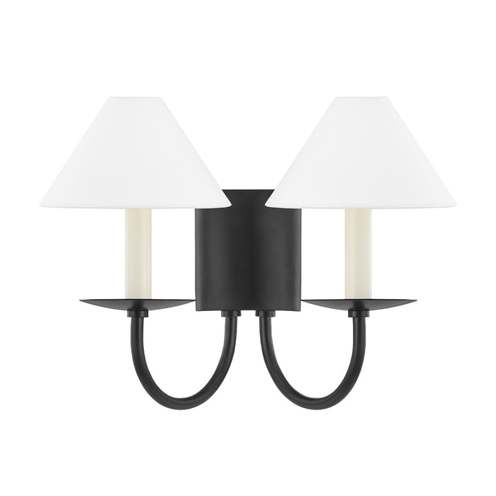 Mitzi H464102-SBK Two Light Wall Sconce, Soft Black