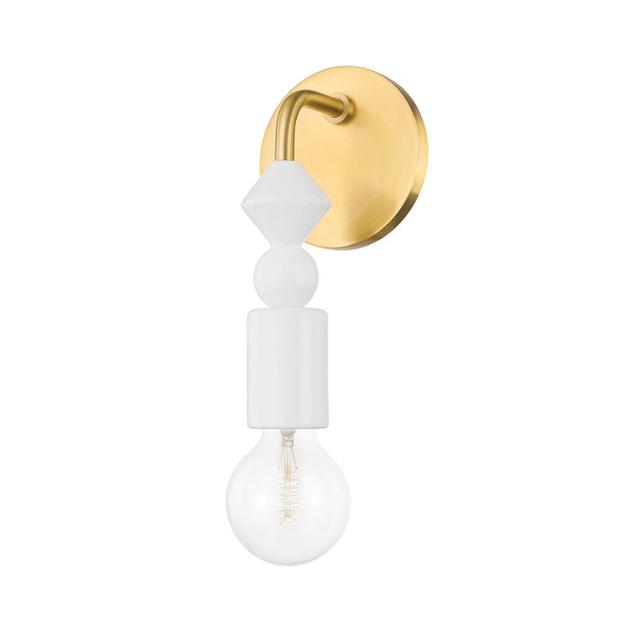 Mitzi H471101-AGB One Light Wall Sconce, Aged Brass