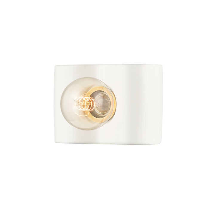 Mitzi H545301-CWH One Light Bath and Vanity, Ceramic White