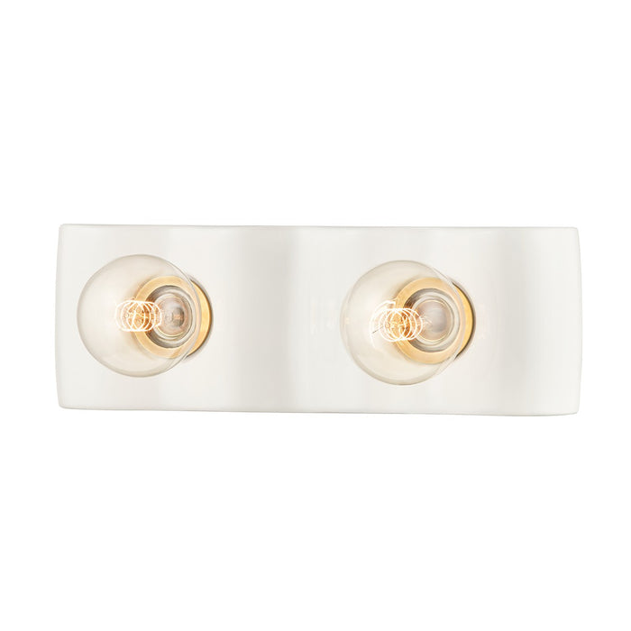 Mitzi H545302-CWH Two Light Bath and Vanity, Ceramic White