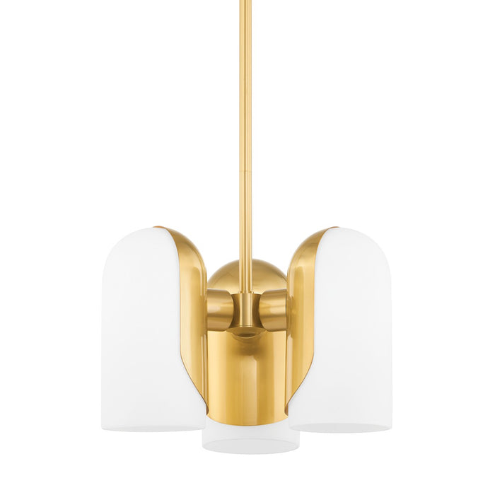 Mitzi H550703-AGB Three Light Pendant, Aged Brass