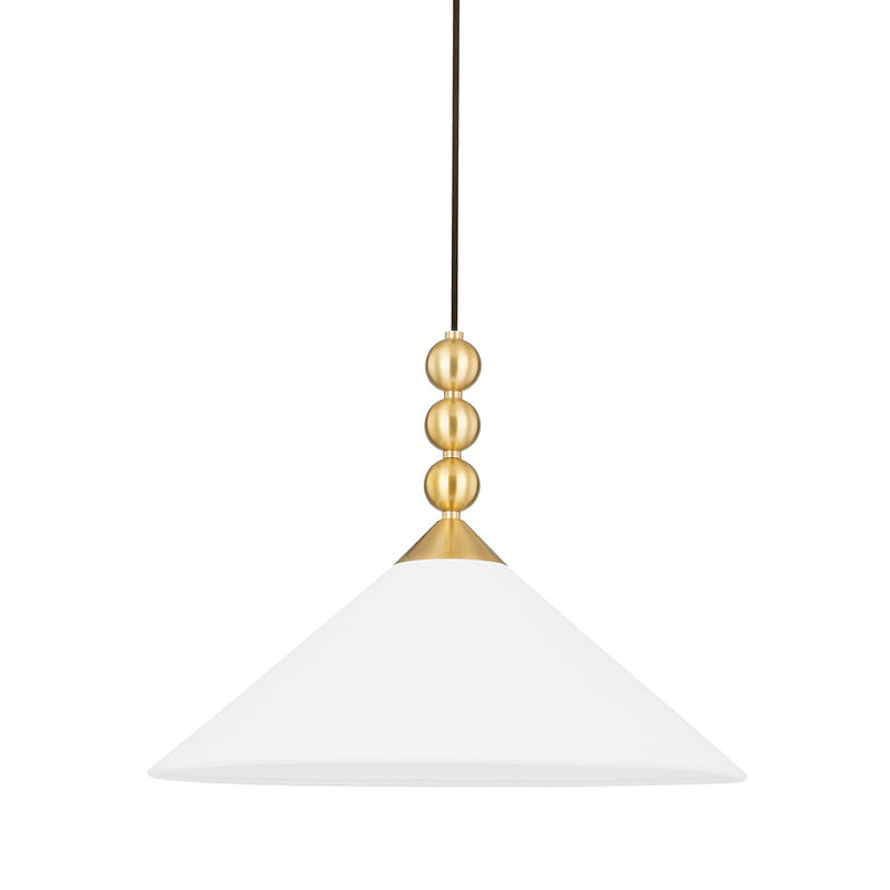 Mitzi H682701-AGB One Light Pendant, Aged Brass