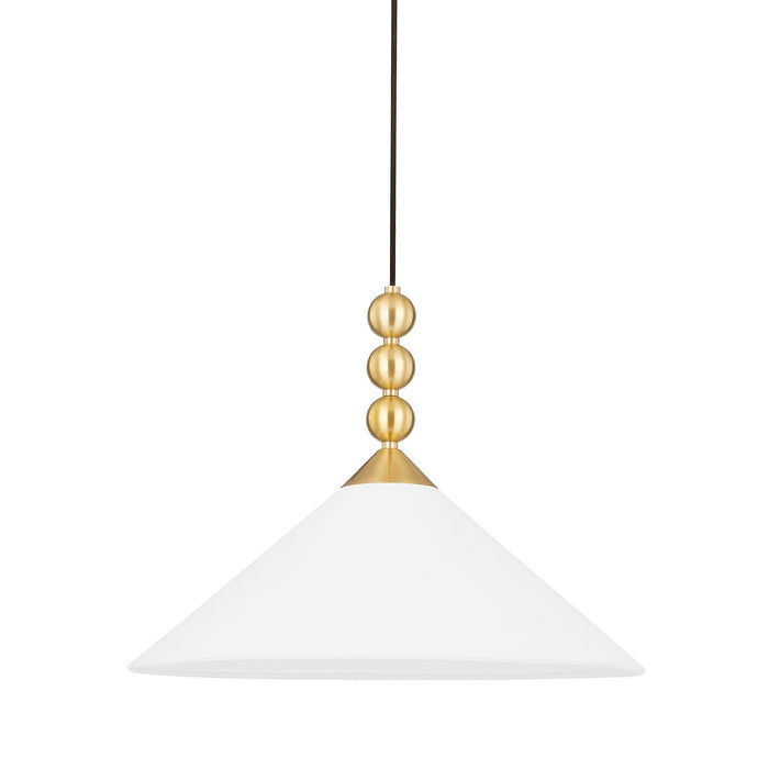Mitzi H682701-AGB One Light Pendant, Aged Brass