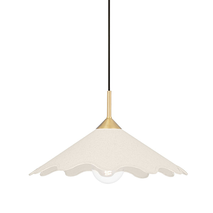 Mitzi H686701-AGB One Light Pendant, Aged Brass
