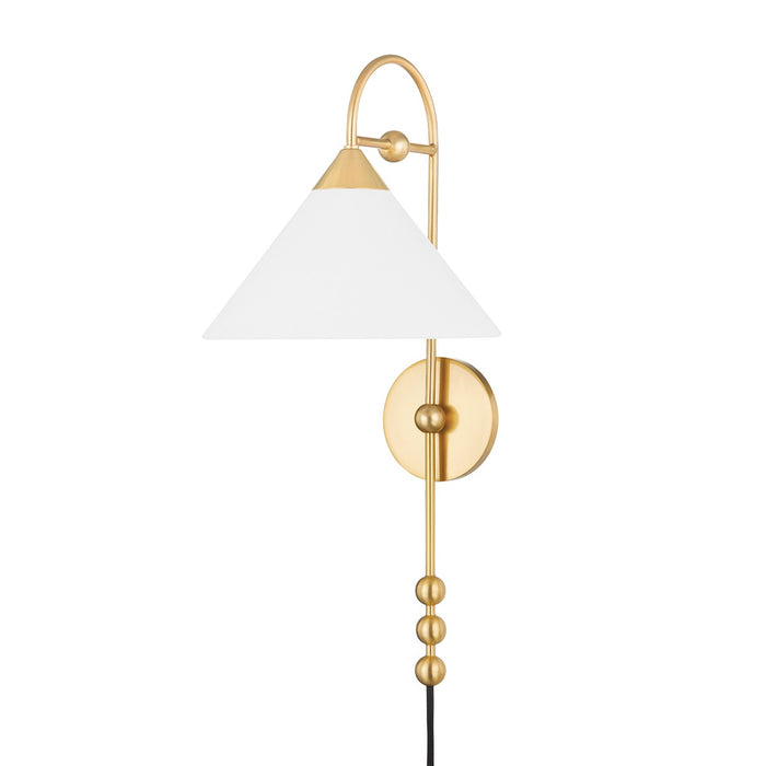 Mitzi HL682201-AGB One Light Wall Sconce, Aged Brass