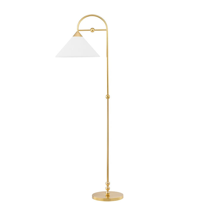 Mitzi HL682401-AGB One Light Floor Lamp, Aged Brass